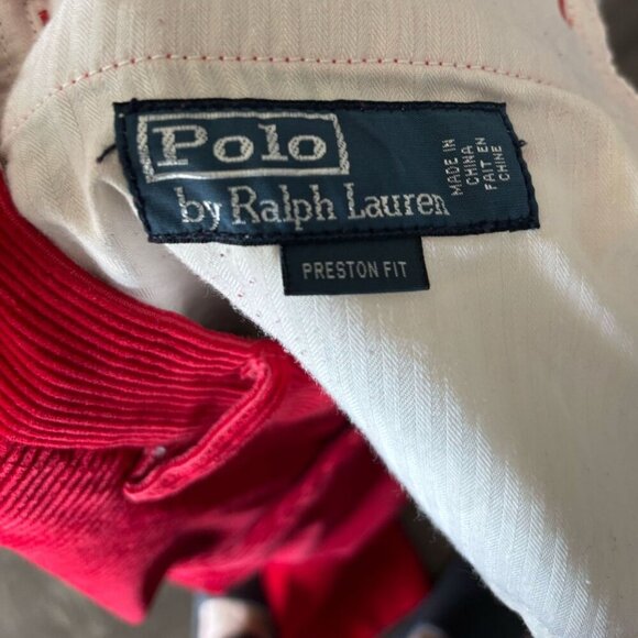 Polo By Ralph Lauren Mens Corduroy Straight Leg Pants Red Size 36/32 - Picture 8 of 10